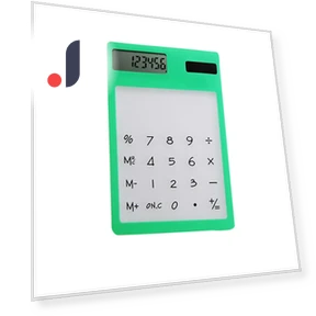 Multicolor Transparent Touch Screen Solar-Powered 8-Bit Mini Calculator — Calculators, A Surname Home
