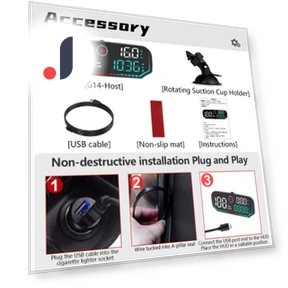 Upgraded Car Head Up Display GPS Smart Auto HUD Digital Speedometer — Car Accessories & Gadgets, IKEA Supermarket