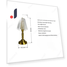 Vintage LED Touch Crystal Table Lamp — Desk & Table Lighting, Elegant Living House
