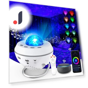 WiFi Smart Star Projector Ocean Wave Starry Sky Night Light — Night Lights, Chic Interiors