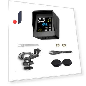 Wireless Solar-Powered Motorcycle Tire Pressure Detector — TPMS Sensor Replacements, RuJia Home Decor