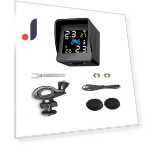 Wireless Tire Pressure Monitor Solar Motorcycle Tire Pressure Detector — TPMS Sensor Replacements, A Auto Parts Mall