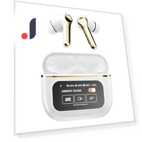 Bluetooth ANC TWS Earbuds with LED Touch Screen — In-Ear Headphones, KITCHEN-MALL