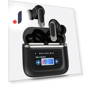 Bluetooth Earbuds with Wireless Charging Case — Headsets, OFFICE-MALL