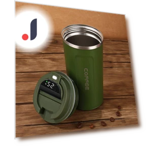 Smart Coffee Cup with Temperature Display — Beverage Warmers, Clock-Mall