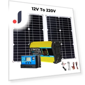 Solar Generator with 2x300W Solar Panels — Power Inverters, OFFICE-MALL