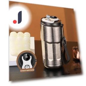 Titanium Thermos with Smart Display — Beverage Warmers, Cozy Cottage-Relax