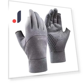 Winter Fingerless Cycling Gloves with Touchscreen — Gloves & Mittens, Rainbow Rain