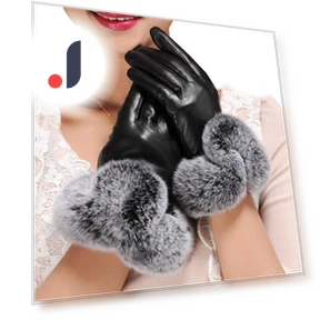 Women's Fashion Plush Winter Warm Fur Touchscreen Gloves — Arm Warmers, Bag Living