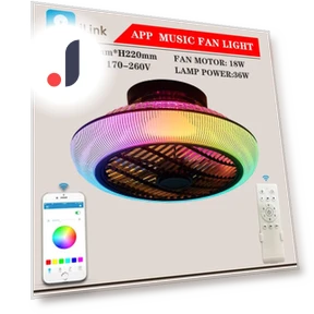 Ceiling Fan with LED Lighting and Remote Control — Ceiling Fans, Rainbow Rain