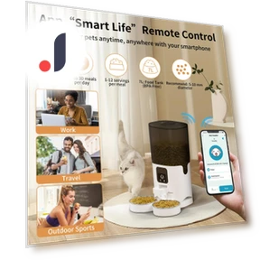 Double Bowl Smart Automatic Pet Feeder — Automatic Feeders, Pet family bucket