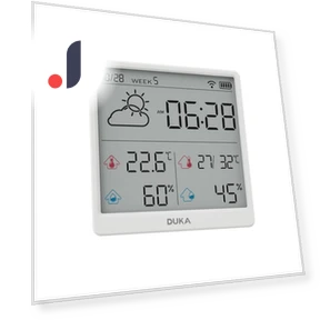 Electronic Temperature and Humidity Sensor Wi-Fi Smart Digital Hygrometer Thermometer Clock Weather Station — Home Climate Control, Build My Home