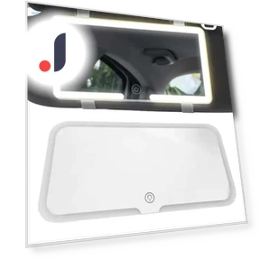 HD Car Mirror with LED Makeup Light — Interior Mirrors, Cozy Cottage-Relax