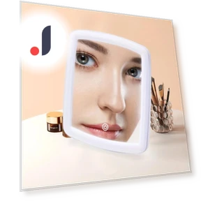 LED Vanity Mirror with Touch Screen — Handheld, AE Selection