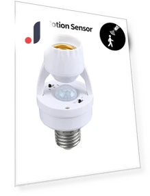 PIR Motion Sensor Lamp Head Base with E27 Socket — Motion Sensors, Build My Home