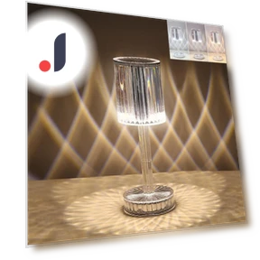 Rechargeable 3D Diamond Crystal Table Lamp — Lighting, Build My Home