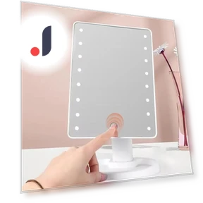 Square Cosmetic Mirror with Smart Touch Screen — Handheld, AE Selection