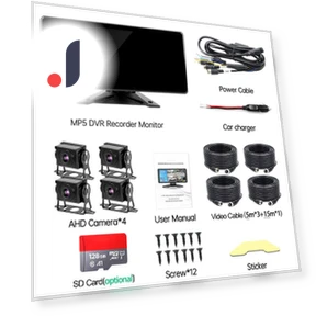 10.36-inch 4-Channel Touch Screen Car MP4 DVR Recorder Monitor — Security Video Recorders, JOHO - CarGear