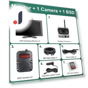 10-inch Wireless AI Blind Spot Radar BSD Alert DVR Recorder with Monitor — Rearview Safety Systems, JOHO - CarGear