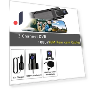 3-Channel Mirror Dash Cam — Dashboard Cameras, JOHO - CarGear