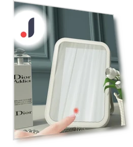 Compact LED USB Makeup Mirror with Touch Screen and Dimming Function — Compact & Travel, AE Selection