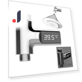 Digital LED Shower Temperature Display — Home Climate Control, Seahorse Home