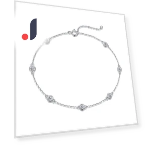 Silver Smart Bubble Bracelet with Moissanite — Smart Jewelry, JEWEL HOME