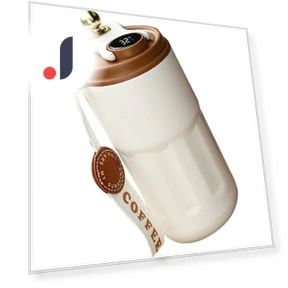 Smart Coffee Thermos with Temperature Display — Travel Drinkware, Cozy Cottage-Relax
