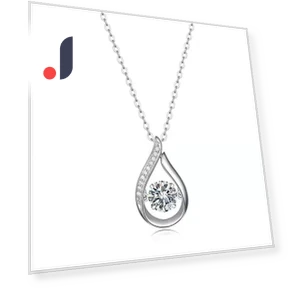 Smart Sterling Silver Necklace with Water Droplets — Smart Jewelry, JEWEL HOME