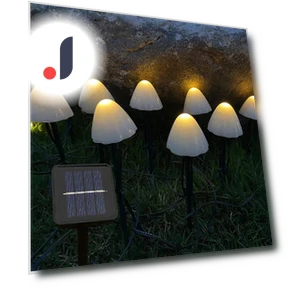 Solar Mushroom String Lights — Outdoor String Lights, Luminaire Lighting Mall