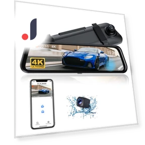 4K WiFi Mirror Dash Cam — Rearview Cameras for Cars, Timeless Home