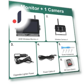 7-inch Wireless AHD Monitor with Touch Screen — Rearview Safety Systems, JOHO