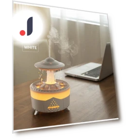 Rotating Rain Humidifier with Color LED Night Light — Air Moisturizers, Lntelligent Living Hall