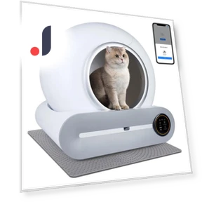 Self-Cleaning Smart Cat Litter Box — Waste Bins, Rainbow Rain