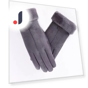 Self-Heating Fleece Gloves with Half-Open Fingers and Touchscreen — Gloves, Female s
