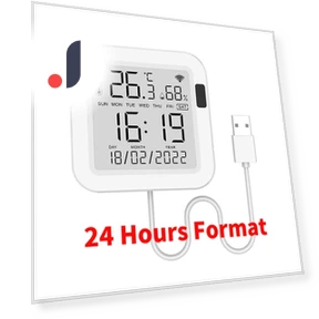 Smart Temperature and Humidity Sensor with Backlight — Home Climate Control, HIMO Group
