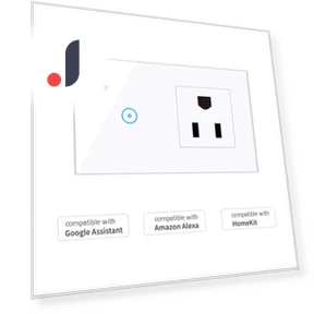 Wi-Fi Smart Wall Outlet with 1-Key Touch Light Switch — Outlet Switches, Optimized General