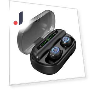 Wireless Bluetooth Earbuds with LED Display — In-Ear Headphones, Puntos Electronics