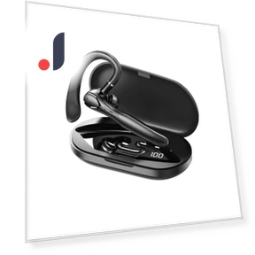 Bluetooth Headset with Dual Microphones and Noise Cancellation — Headsets, QUEED