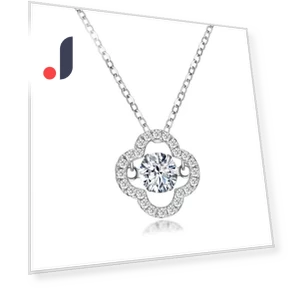 Four-Leaf Clover Moissanite Necklace — Smart Jewelry, JEWEL HOME