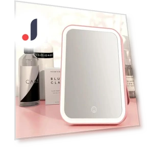 LED Makeup Mirror with Touch Screen — Handheld, Vinde Home
