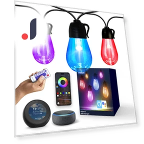 Outdoor Smart RGB Christmas Lights — Outdoor String Lights, Rainbow Rain