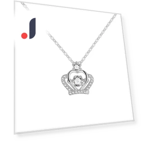 Smart Little Crown Pendant with Beating Heart — Smart Jewelry, Fashion footsteps