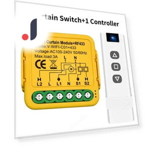 Smart WiFi RF433 Curtain Switch Module — Smart Home Modules, Super Dream Home