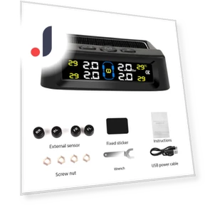 Solar-Powered Car Tire Pressure Monitoring System — TPMS Sensor Replacements, Homeware Essentials