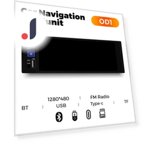 1 Din Wireless Carplay Android Auto 6.86 HD Touch Screen Monitor — Stereo Receivers, Auto Launcher