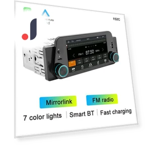 1din 5 HD Touchscreen Android Auto Carplay MP5 Player — Stereo Receivers, Auto Launcher