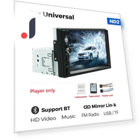 1Din Car Radio with 7-inch HD Touchscreen — Stereo Receivers, Auto Launcher