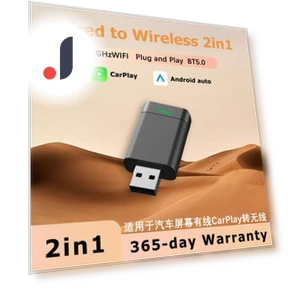2-in-1 Wired and Wireless CarPlay and Android Auto AI Box Dongle — Phone Accessories, Auto Launcher
