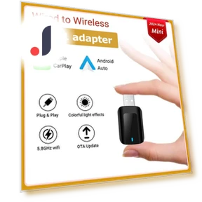2-in-1 Wireless CarPlay Adapter — Navigation & GPS Accessories, Auto Launcher
